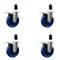 Service Caster 5'' Solid Poly Swivel 1-3/8'' Expanding Stem Caster Set Total Lock Brake, 4PK SCC-EXTTL20S514-SPUS-138-4 - alternate 1